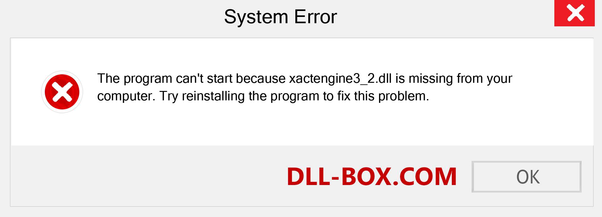  xactengine3_2.dll file is missing?. Download for Windows 7, 8, 10 - Fix  xactengine3_2 dll Missing Error on Windows, photos, images